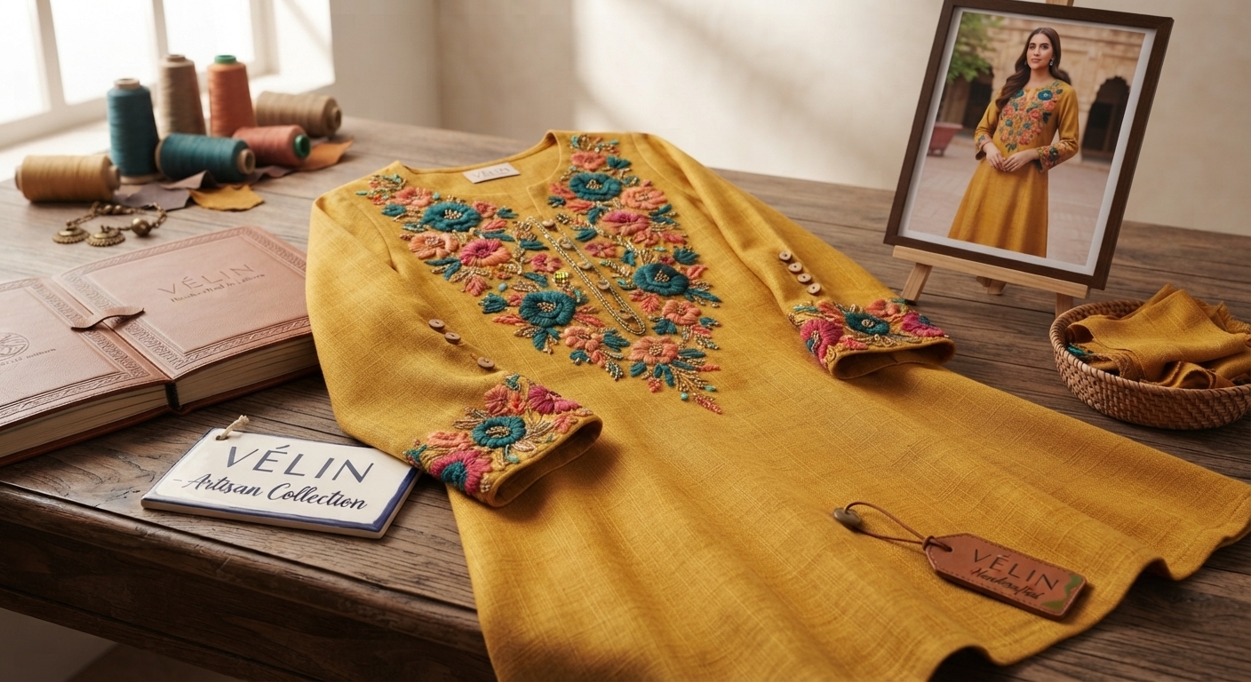 Zard Artisan Kurta